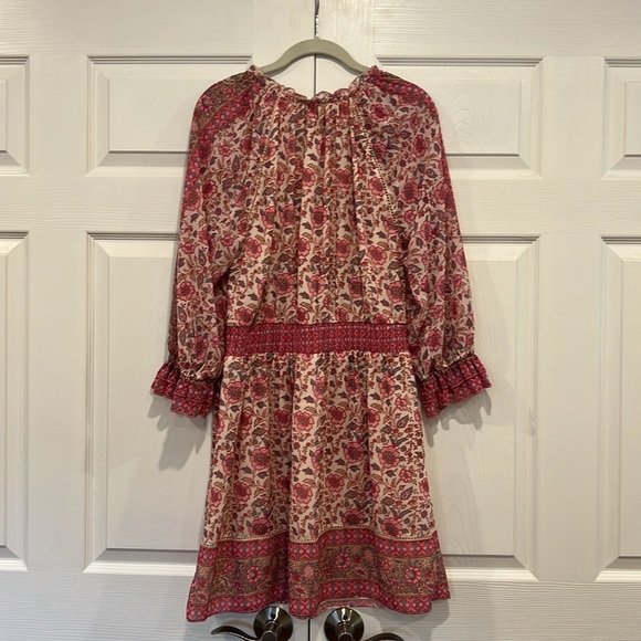 love the label Tippy Border Dress Pink Floral Womens Size Large - Picture 2 of 9